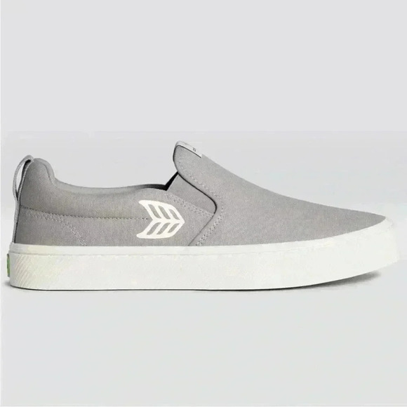 New!! CARIUMA unisex SLIP ON
Light Grey Canvas Off White Logo‎ Sneakers 9 - Picture 2 of 6
